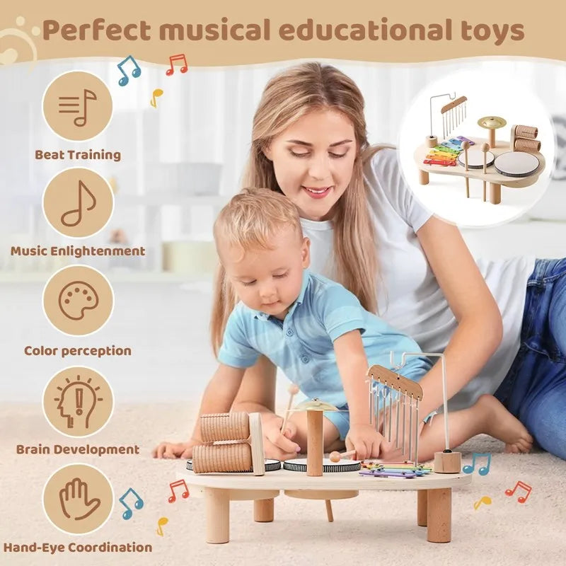 Toystar Wooden Baby Musical Instruments | Encourage Creativity - Perfect Montessori Toys - Stimuleer Creativiteit - Perfec...