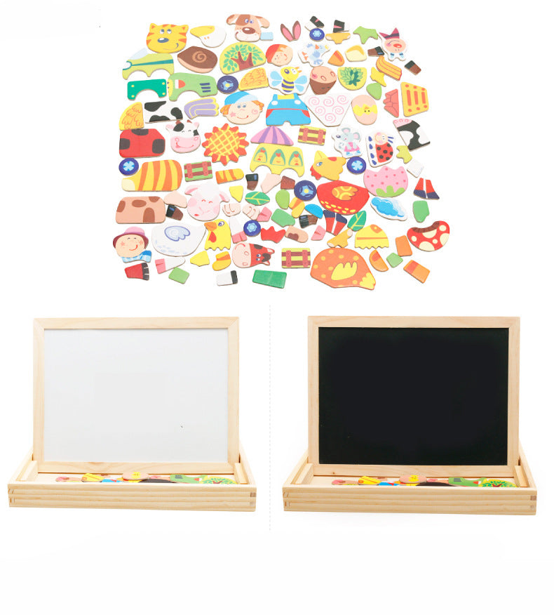 Toystar EcoToys Creative Playboard | Stimulate Your Child's Imagination - Wooden Magnetic Chalkboard - Prikkel de Verbeeld...