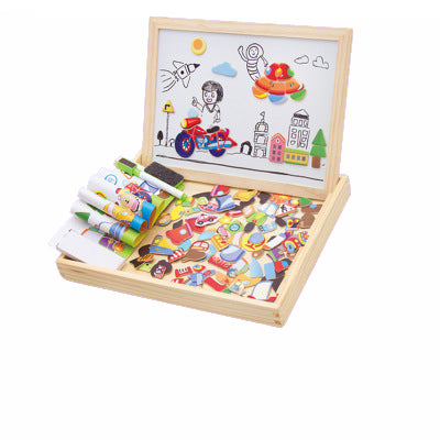 EcoToys Creative Playboard | Stimulate Your Child's Imagination - Wooden Magnetic Chalkboard