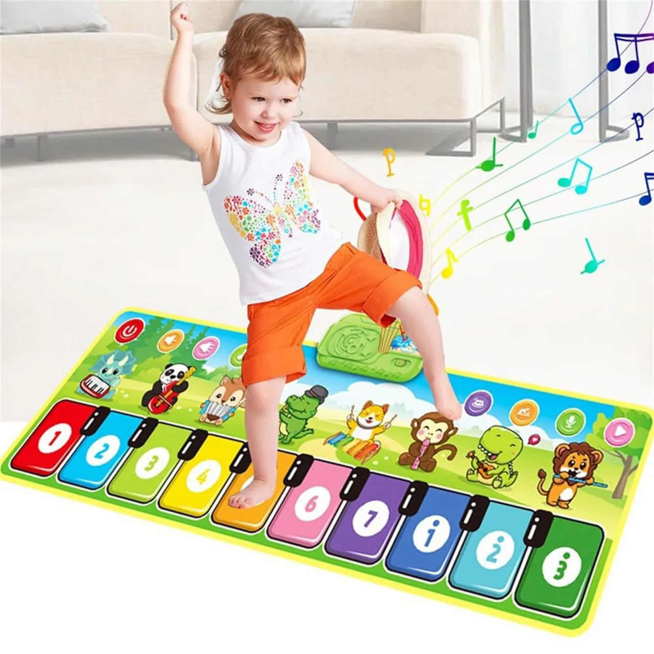 Toystar MelodyDance | Musical Fun - Piano Playmat with 8 Instrument Sounds for Toddlers - Muzikaal plezier - Piano Speelma...