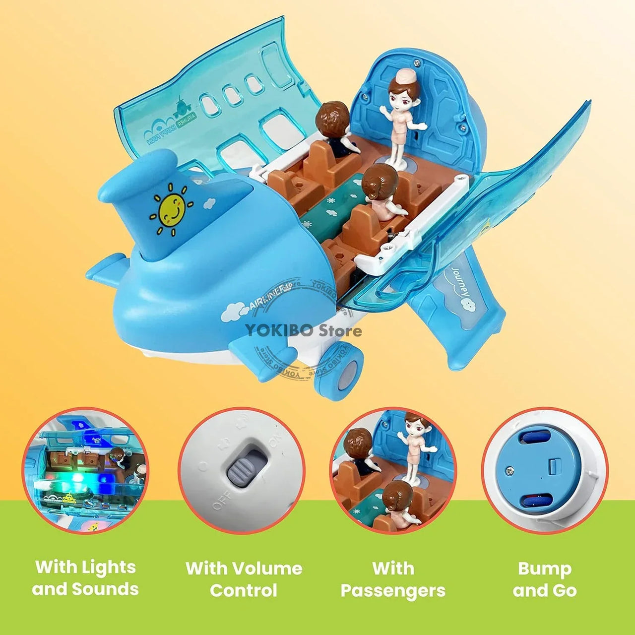 Toystar Airplane Toys | Bump Go with Lights and Sounds - Educational Toys for Children - Bump Go met Licht en Geluiden - E...