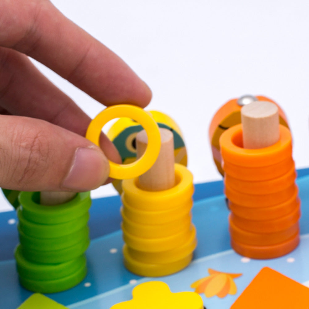 Ecotoys Montessori Game Board | Develop skills - Educational wooden board for children