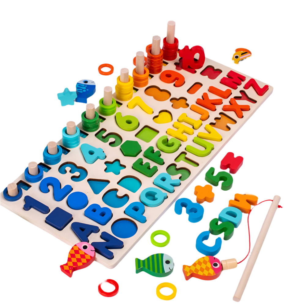 Toystar Ecotoys Montessori Game Board | Develop skills - Educational wooden board for children - Ontwikkel vaardigheden - ...