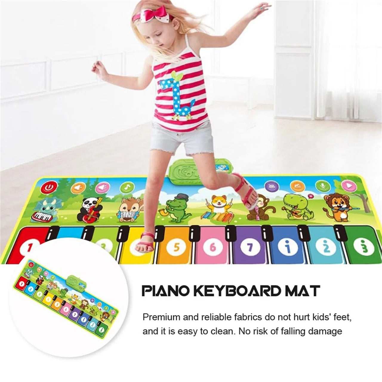 Toystar MelodyDance | Musical Fun - Piano Playmat with 8 Instrument Sounds for Toddlers - Muzikaal plezier - Piano Speelma...