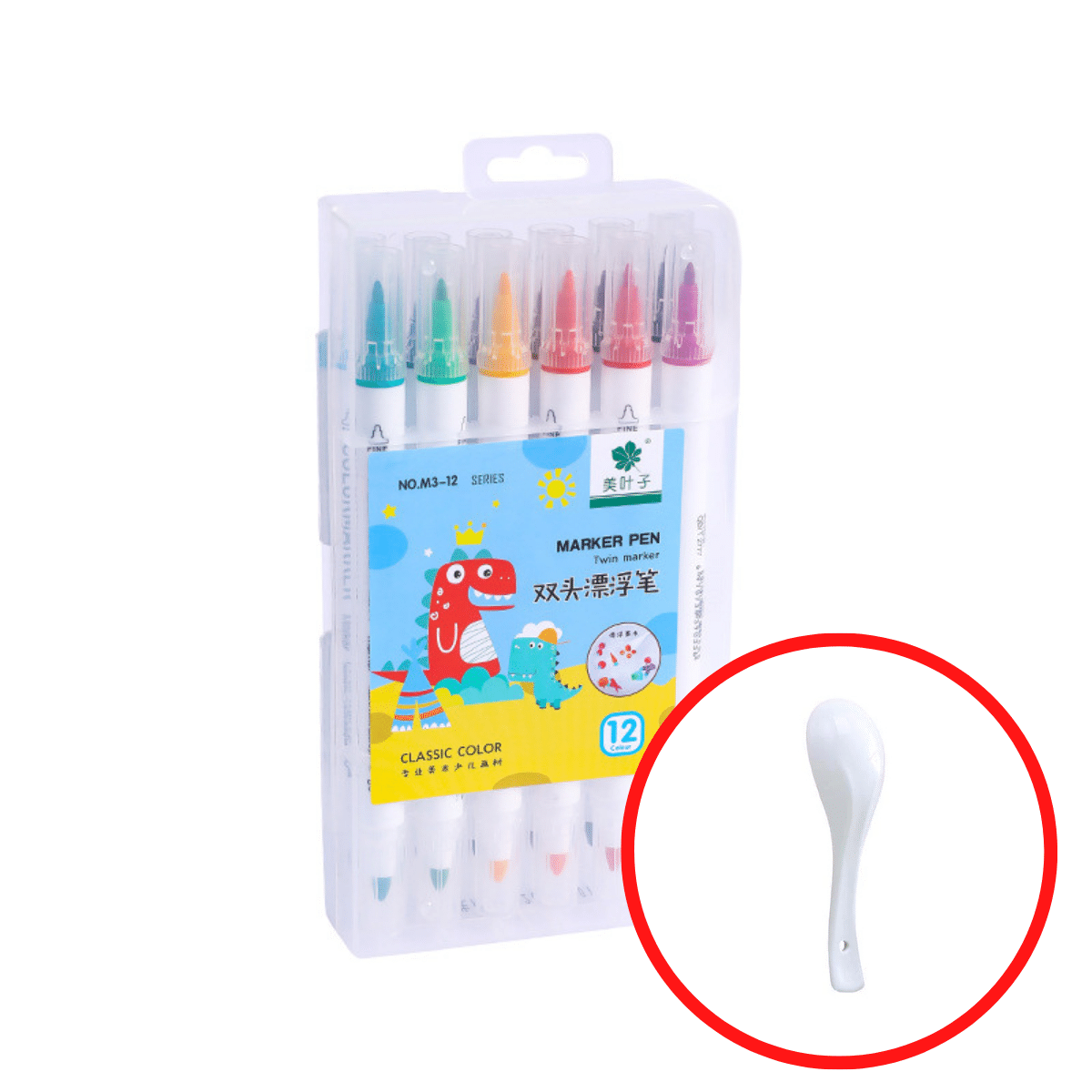 Waterpaint Magic Marker Set | Create art in water - Includes FREE ceramic spoon