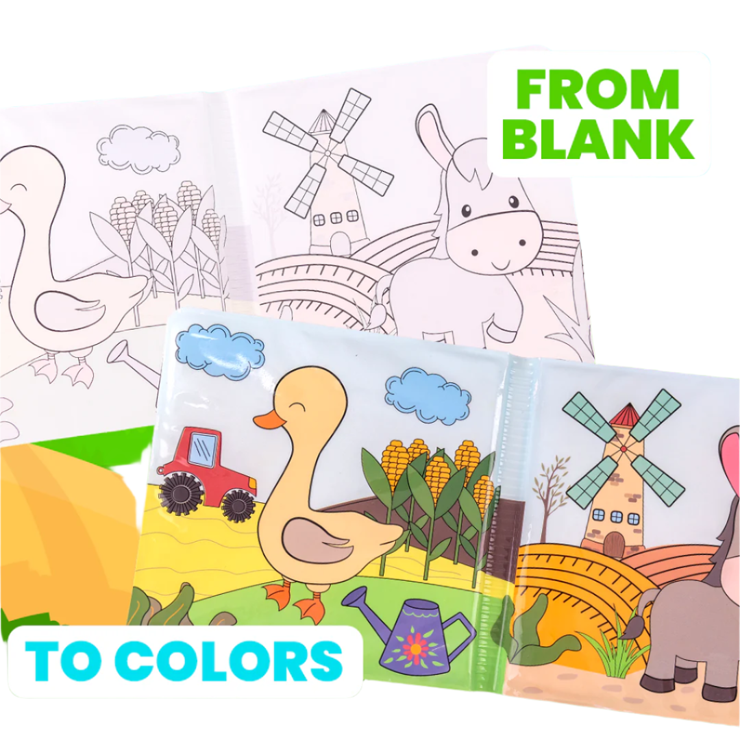 Toystar FarmArt | Coloring in a playful manner - Coloring book set with crayons for children - Spelenderwijs kleuren - Kle...