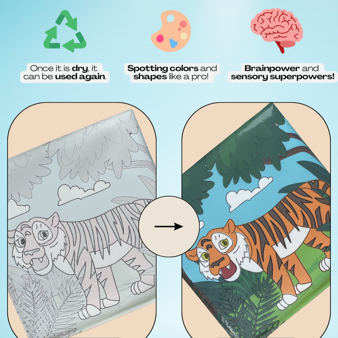 Toystar StickerFun | Learning through play - Reusable sticker book with fun animals - Spelenderwijs leren - Herbruikbaar s...