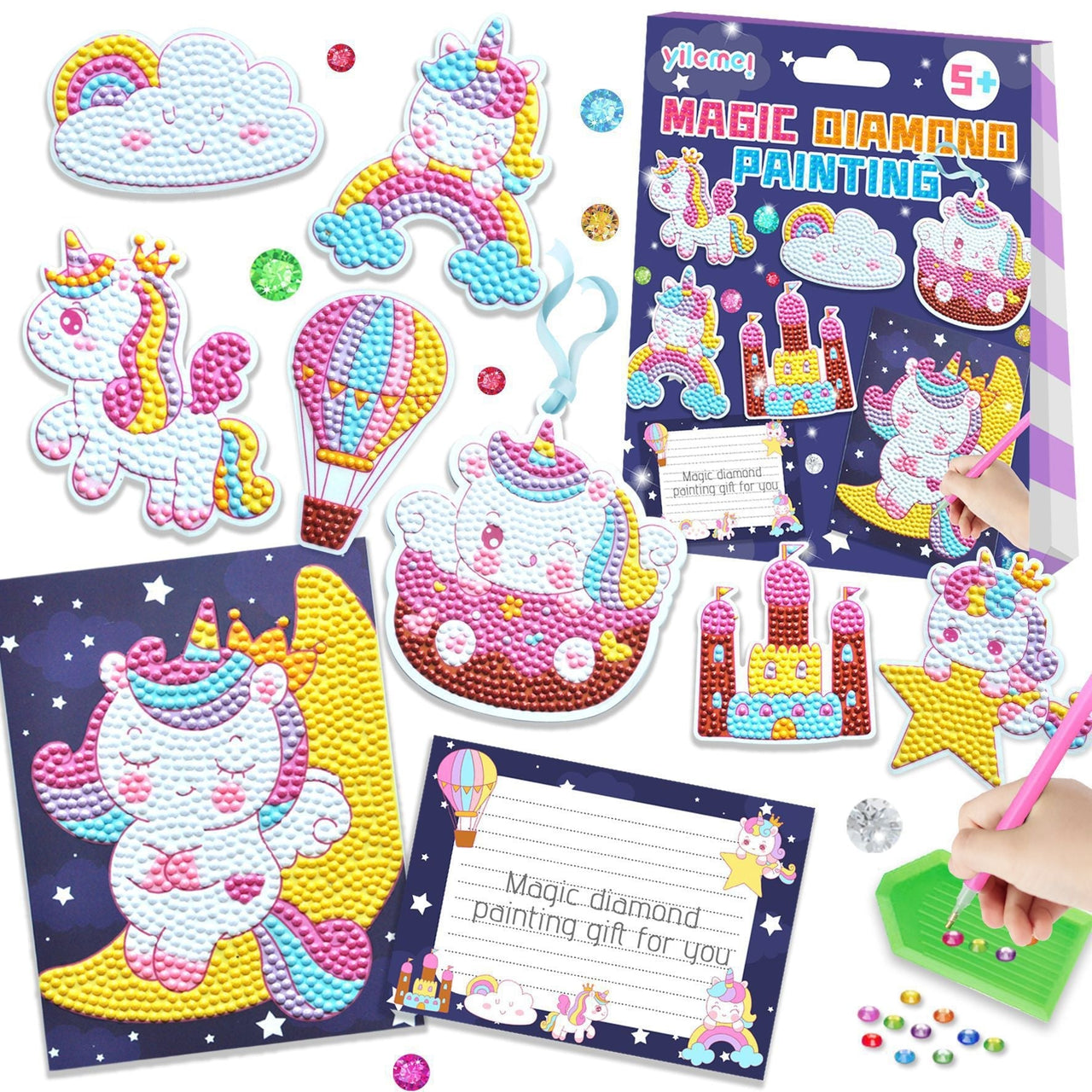 Toystar SparkleArt | Unleash your creativity - DIY Diamond Painting Sticker Set for Kids - Laat je creativiteit de vrije l...