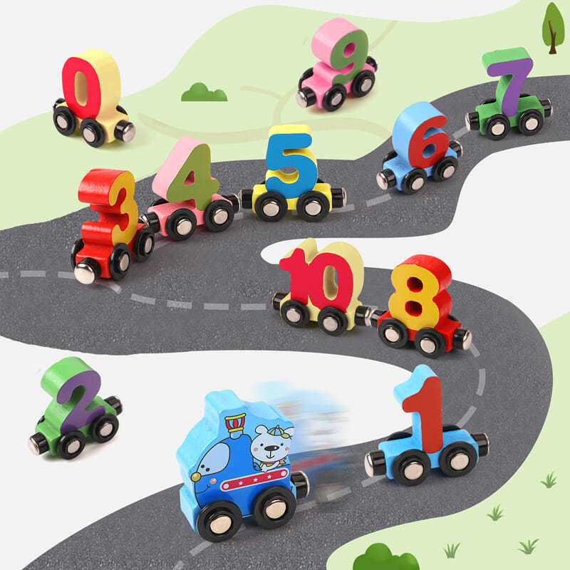 Toystar Magnetix TrainMaster | Learn Playfully - 27-Piece Magnetic Number & Animal Train Set for Children - Leer Speels - ...