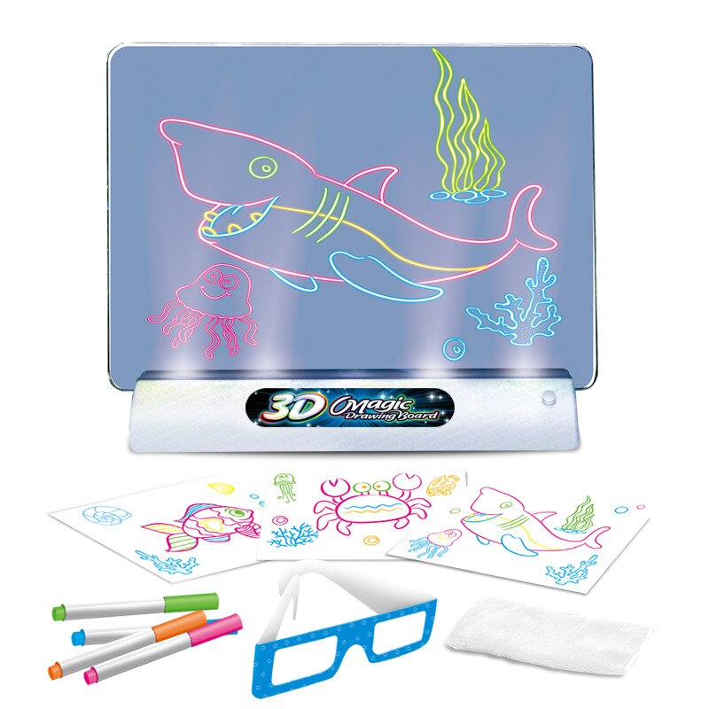 Toystar Magic 3D Drawing Board | Creative Learning to Draw - LED Light Effects for Kids - Creatief Leren Tekenen - LED Lic...