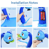 Thumbnail for Toystar Dino Table | Let the imagination come alive - Creative dinosaur drawing board including free 12-piece drawing set ...
