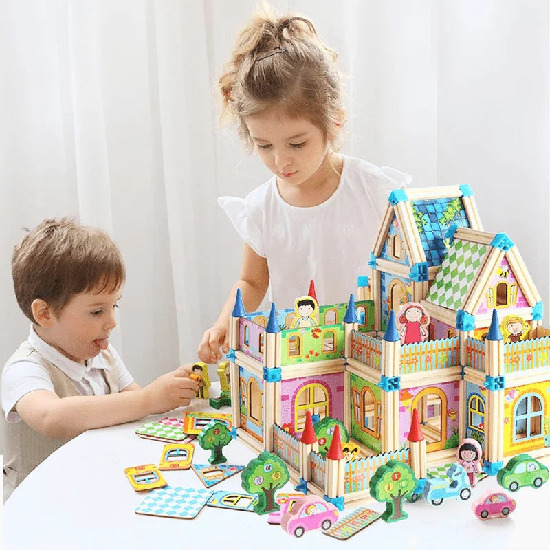 Toystar Wooden Construction Set Maison | Develop Creativity – Toys for Young and Old - *Ontwikkel Creativiteit – Speelgoed...