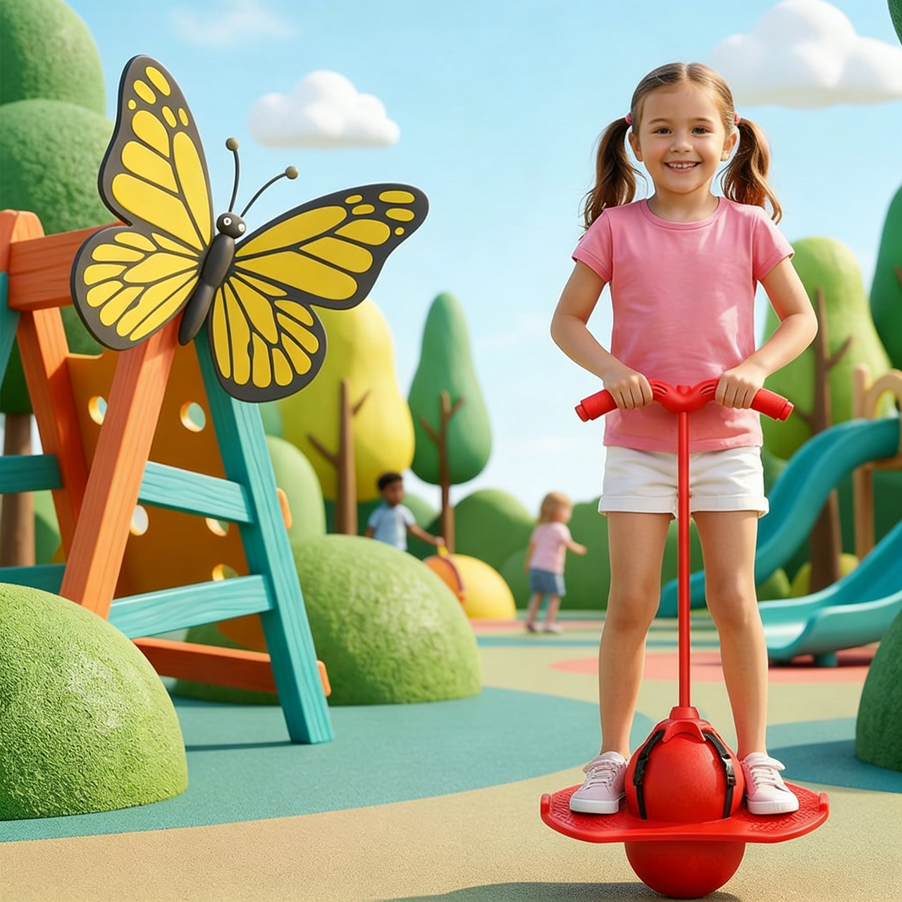 Hop & Spin-bal | Buitenspeelgoed 4 jaar, antislip, max 100 kg – Actief plezier voor onvergetelijke zomerdagen