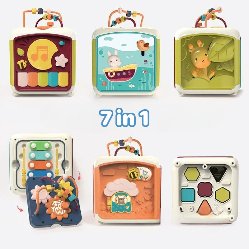 Toystar Wonder Cube | Discover the World of Learning - 7-in-1 Montessori Toys for Development and Fun - Ontdek de Wereld v...