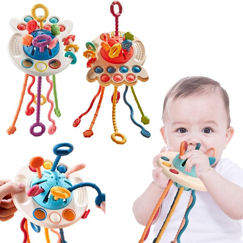 Toystar SnuggleStrings | Safe Play - Sensory Silicone Baby Toy - Veilig Spelen - Sensory Silicone Baby Toy