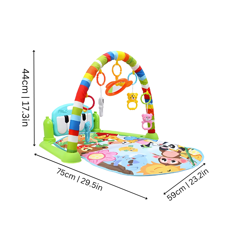 Toystar HarmonyPlay | Music-Inspired Baby Playmat - 3-in-1 Activity Blanket with Piano Keyboard and Musical Pedal Toys - M...
