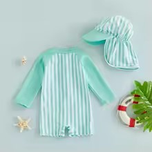 Toystar NL LittleSplash Guard | UV Swimsuit for Babies with Hat - Protective Swimsuit Set for Babies with Hat - Zwemkledin...