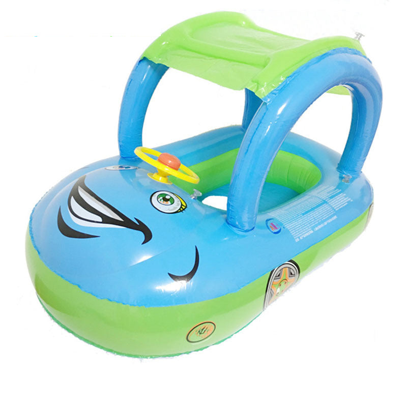 Toystar AquaRacer | Splashing fun - Baby inflatable boat with sun canopy - Opblaasbootje (4)