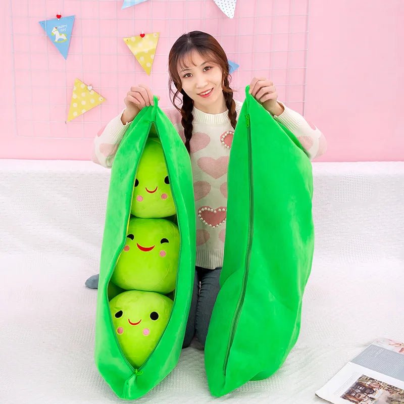Toystar SnugglePea | Huggable Pea - Giant plush pea in a pod - Knuffelbare erwt - Gigantische pluche erwt in een peul (4)