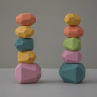 Thumbnail for Toystar EcoToys WoodBalance Stones | Develop creativity and balance - 18 wooden building blocks - Ontwikkel creativiteit e...
