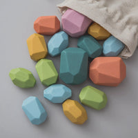 Thumbnail for Toystar EcoToys WoodBalance Stones | Develop creativity and balance - 18 wooden building blocks - Ontwikkel creativiteit e...