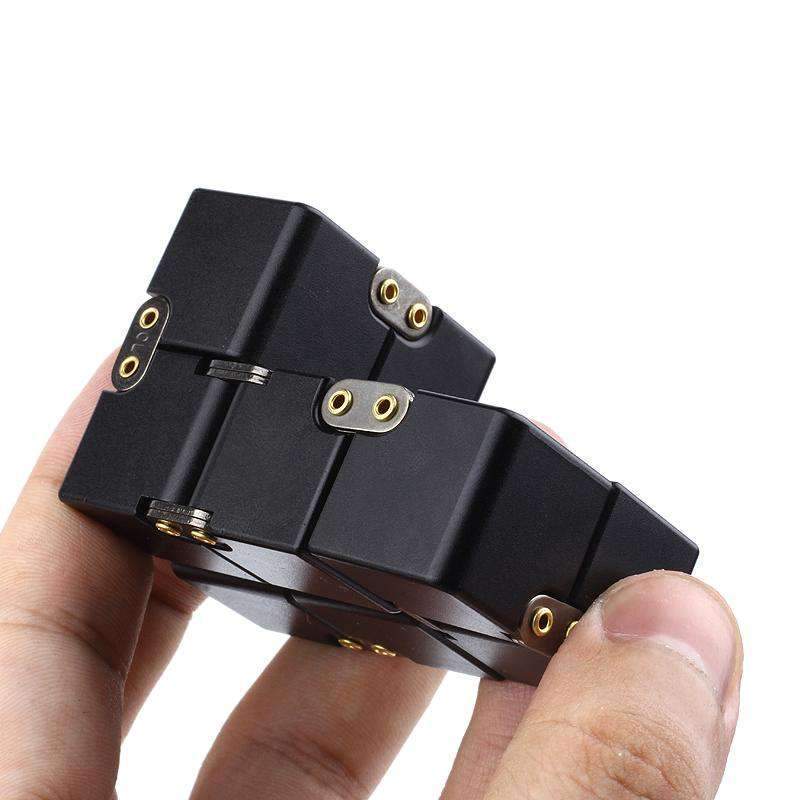 Toystar StressMaster | One-Hand Stress Cube - Portable Metal Infinity Cube Toy for Kids & Adults (10)