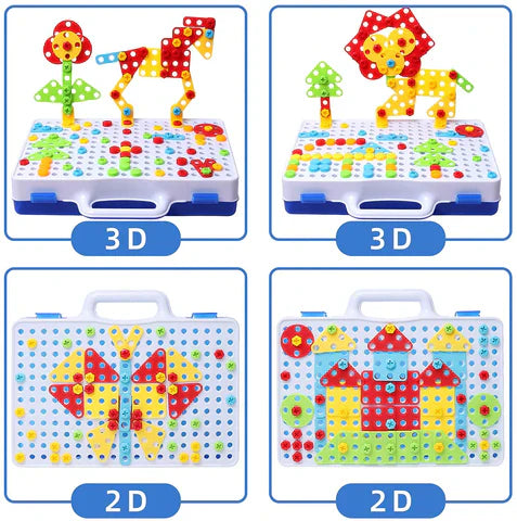 Toystar ConstructoKids | Creative building with drill set - Educational construction toys - Creatief bouwen met boor set -...