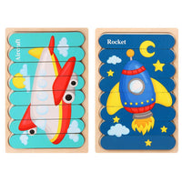 Thumbnail for Toystar EcoToys Montessori Animal Puzzle | Educational and Stimulating - Double-sided 3D Puzzle - Educatief en Stimuleren ...