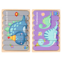 Thumbnail for Toystar EcoToys Montessori Animal Puzzle | Educational and Stimulating - Double-sided 3D Puzzle - Educatief en Stimuleren ...
