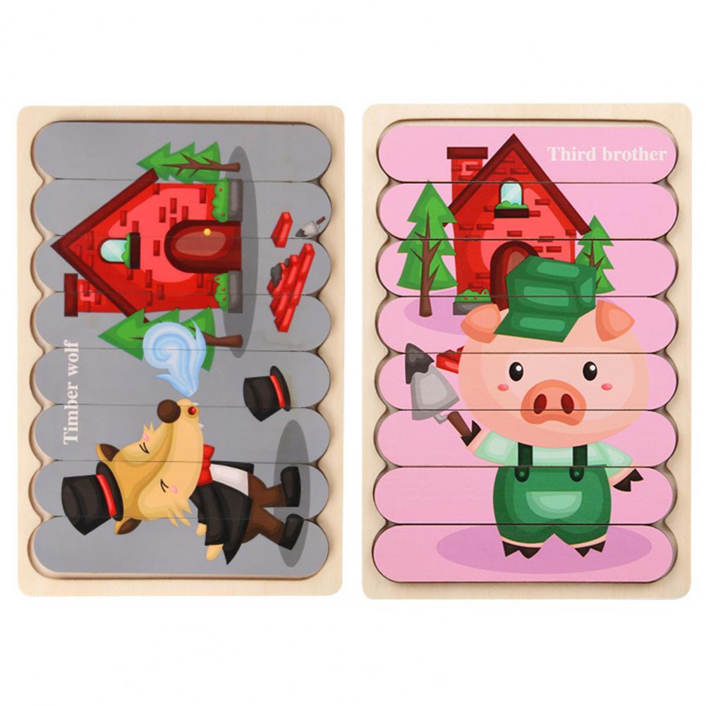 Toystar EcoToys Montessori Animal Puzzle | Educational and Stimulating - Double-sided 3D Puzzle - Educatief en Stimuleren ...