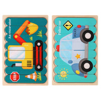 Thumbnail for Toystar Ecotoys Wooden 3D Vehicle & Fruit Puzzles | Educational Toys for Creative Children - Learn and Play with Puzzles f...