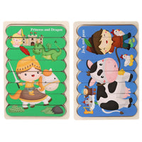 Thumbnail for Toystar EcoToys Montessori Animal Puzzle | Educational and Stimulating - Double-sided 3D Puzzle - Educatief en Stimuleren ...