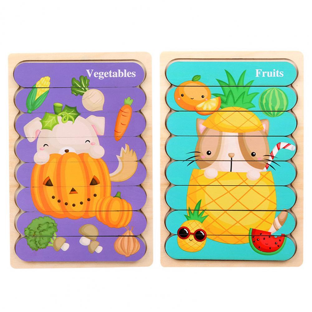 Toystar Ecotoys Wooden 3D Vehicle & Fruit Puzzles | Educational Toys for Creative Children - Learn and Play with Puzzles f...